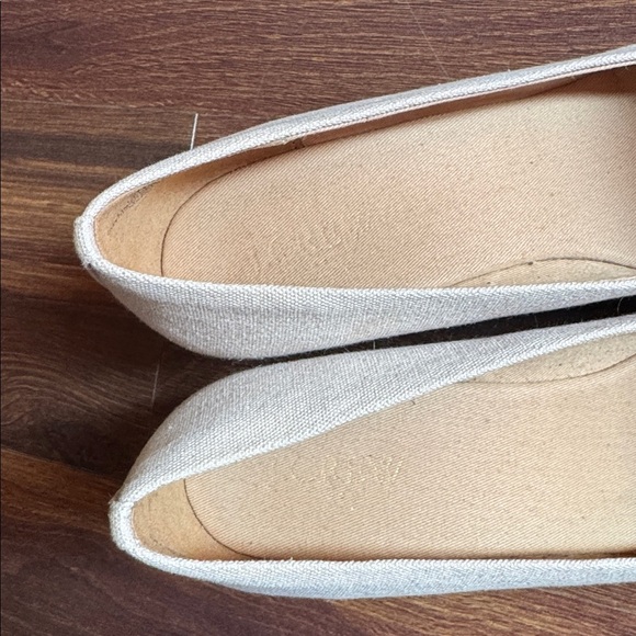 J. Crew Factory Cream Espadrille Shoes Size 8 - Picture 4 of 10